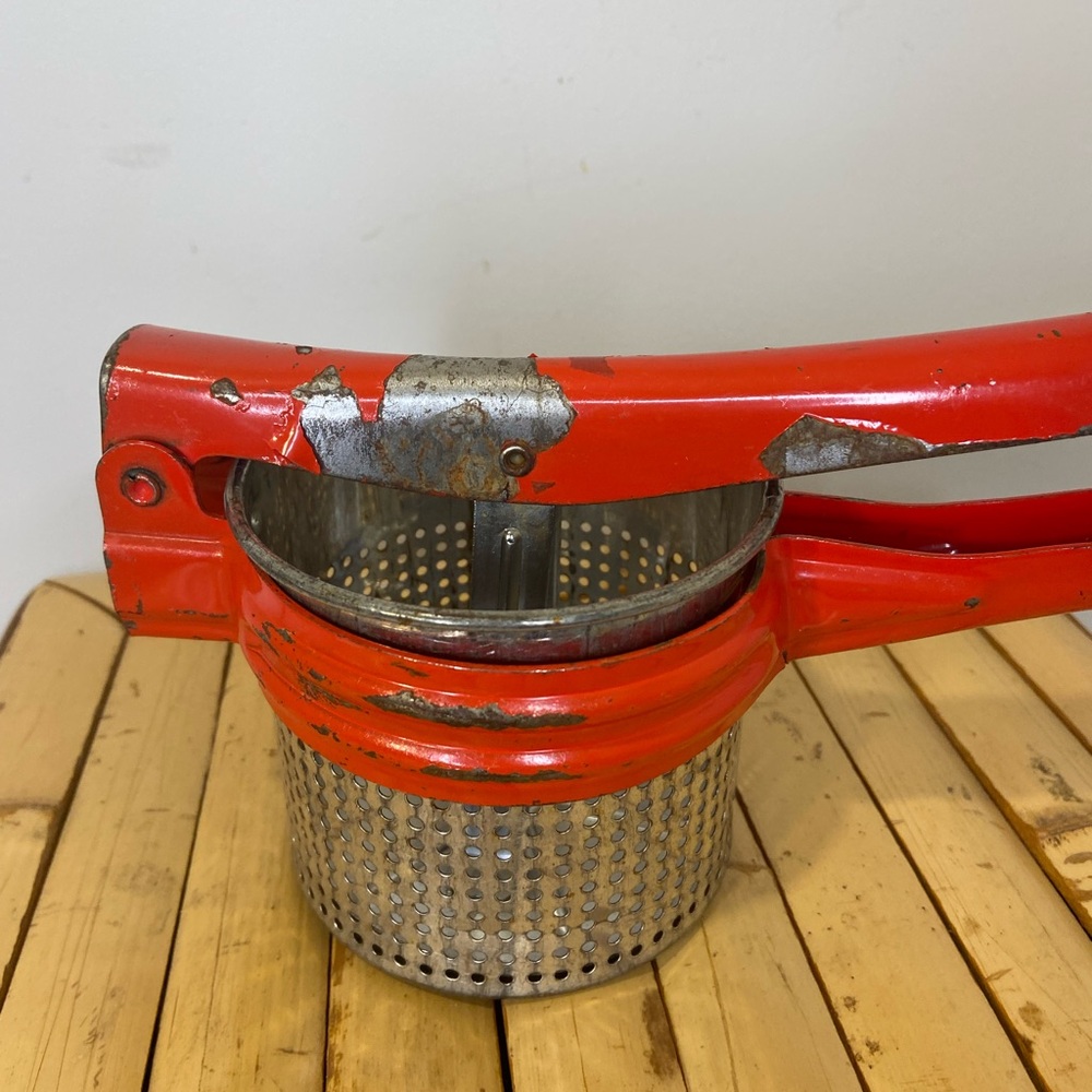 Vintage Red Potato Ricer - Picture 2 of 7